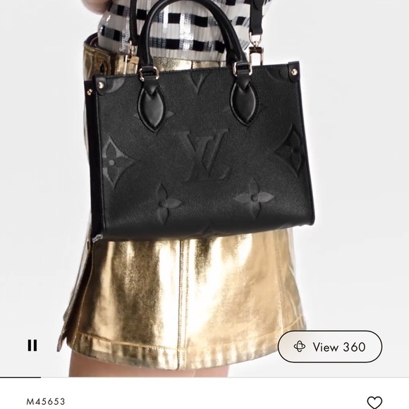 Louis Vuitton black leather on the go pm - Picture 10 of 14